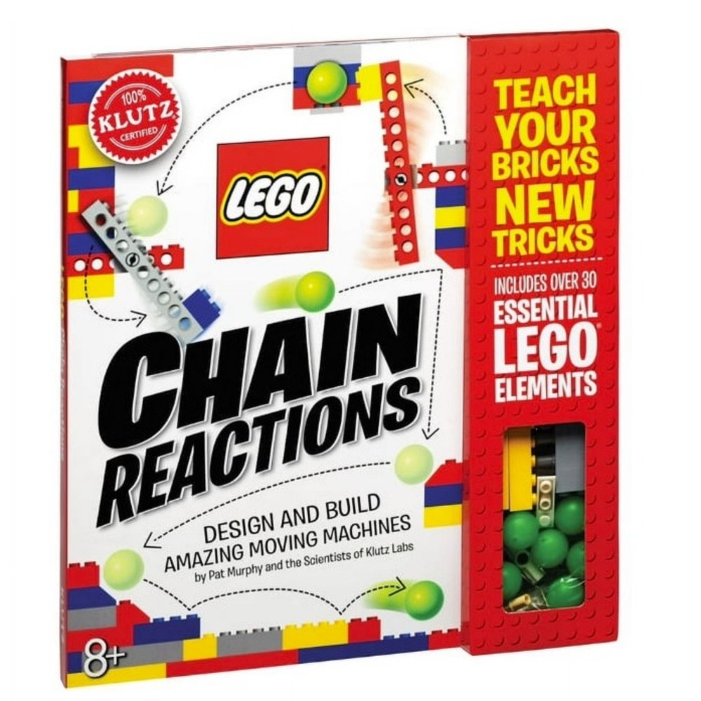 LEGO Chain Reactions Klutz Book Kit Design Build Moving Machines STEM Activity8+